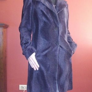 Goth Purple Wave Pattern Jacket Coat sm